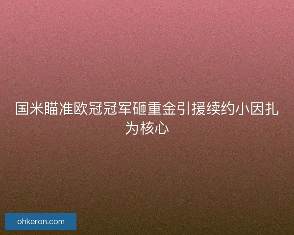 国米瞄准欧冠冠军砸重金引援续约小因扎为核心